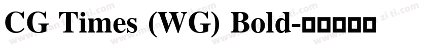 CG Times (WG) Bold字体转换